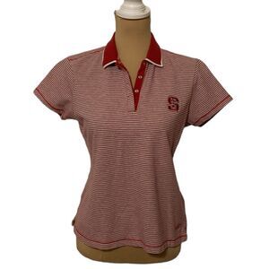 Cutter & Buck Snap Button NC State Polo with Red Collar Women's Small